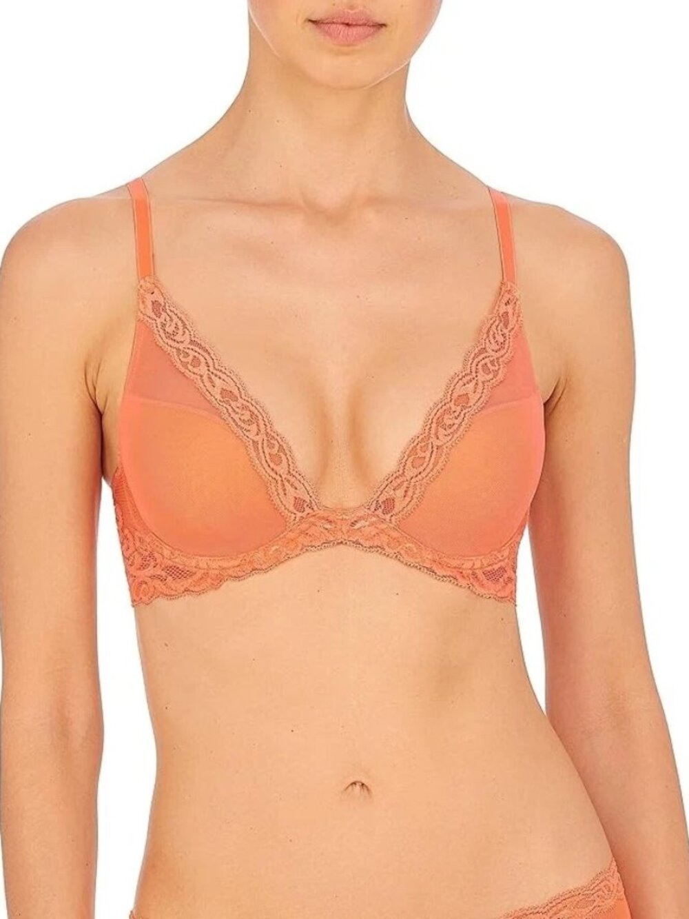 Natori Feathers Plunge Underwire T-Shirt  Bra in Cantaloupe